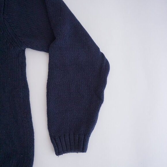 Vintage Dress Barn Navy Turtleneck Sweater Minimalist Preppy Quiet Luxury M - Picture 5 of 9